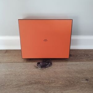 Hermes Authentic Women's Shoe Box With Ribbon Luxury Designer Storage 11"X9"